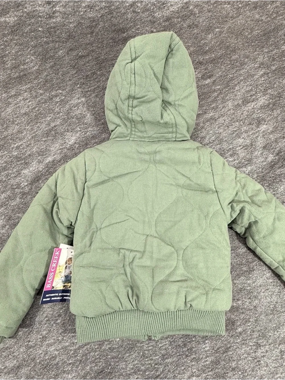 Bass Creek Outfitters Girls 5/6 Green Sherpa Lined Hooded Jacket NWT Snow Ski